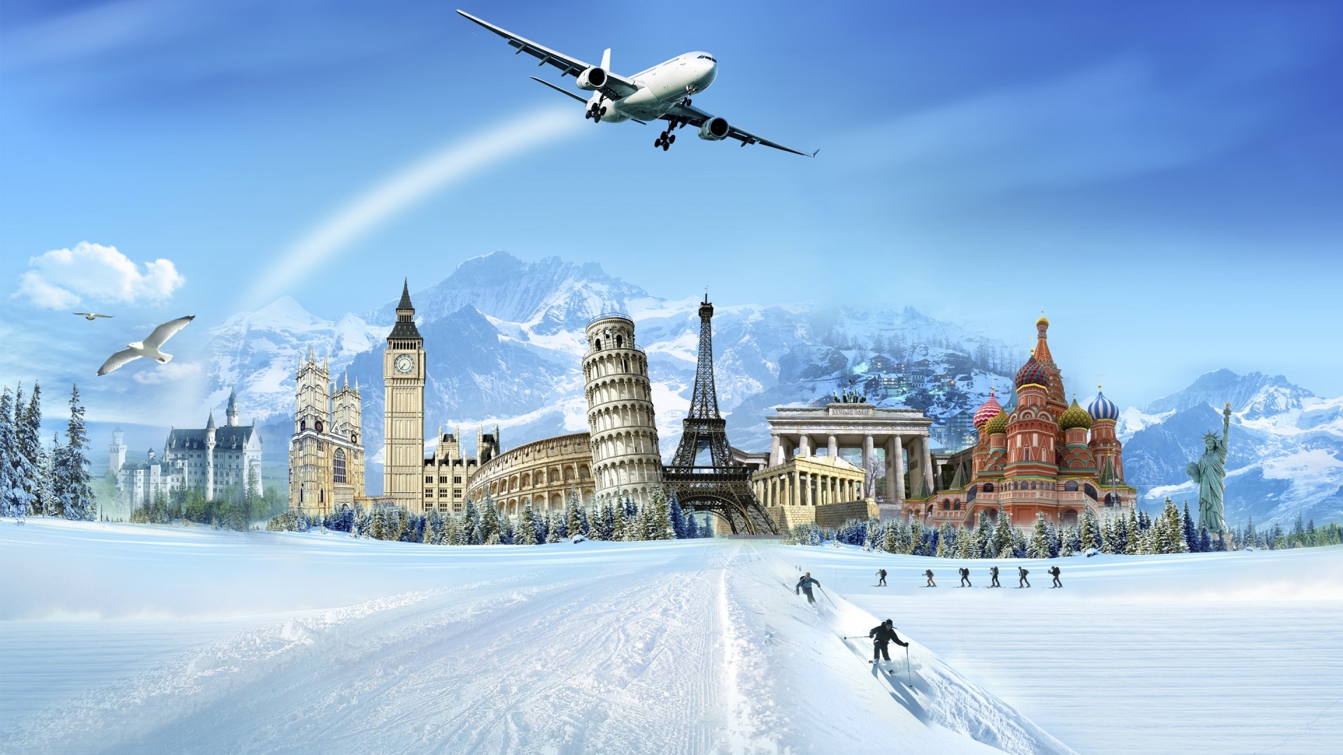 أين يمكنك الاستمتاع بمشاهدة الجليد وممارسة رياضة التزلج خلال عطلة رأس السنة؟ 