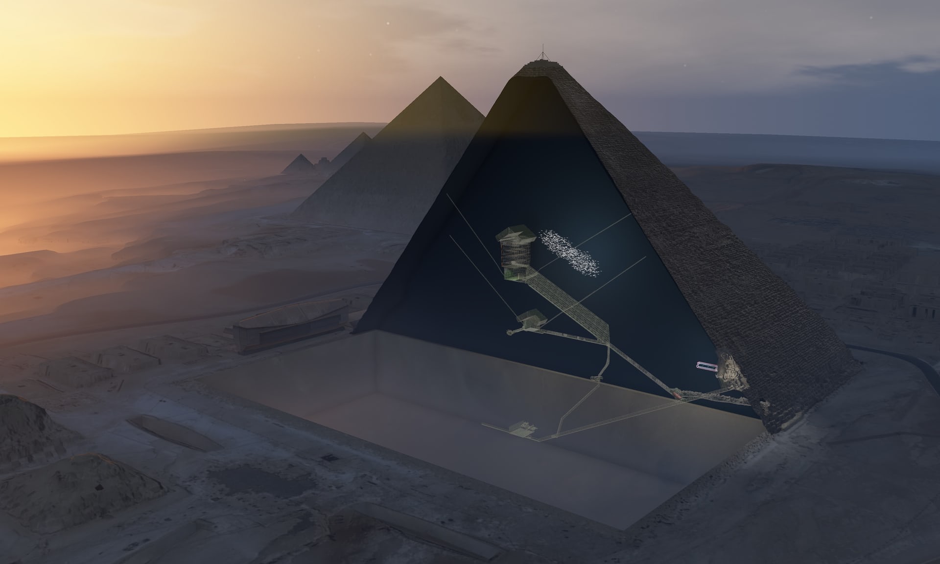 اكتشاف يذهل العالم: تجويف ضخم داخل الهرم الأكبر يثير مزيداً من الغموض حول الحضارة الفرعونية 